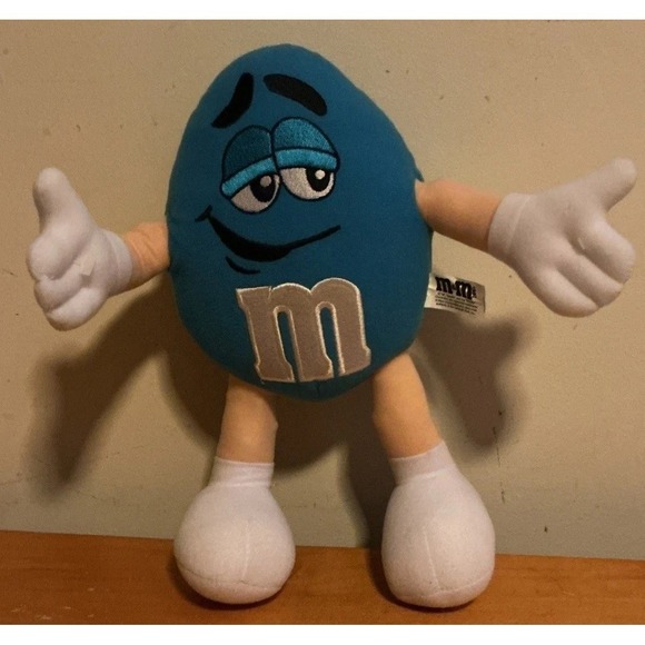 M & M Other - Mars Candy M&M 10" Wire Posable Stuffed Plush Blue M&M Character